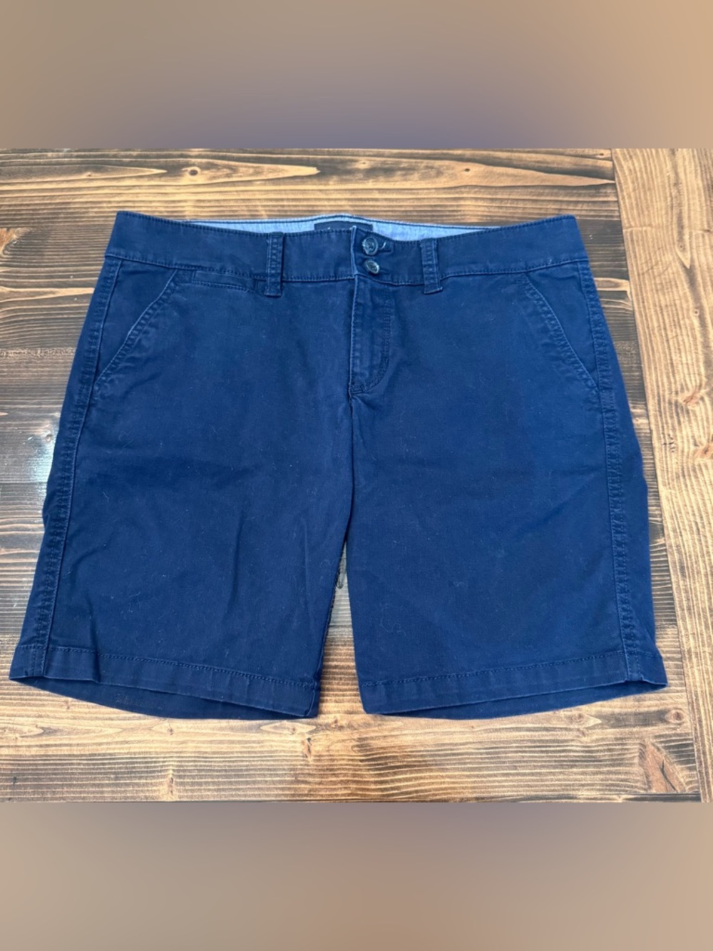 American Eagle Outfitters Women’s Navy Blue Chino Bermuda Shorts‎ Size 6